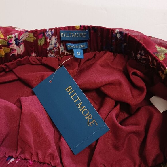 Biltmore Ruby Floral Tiered Midi Skirt Medium NWT - Picture 3 of 8